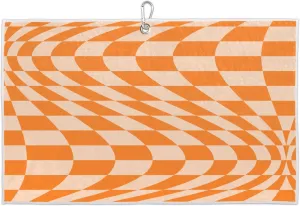 Mesh Pattern Halloween Golf Towel with Heavy Duty Carabiner Ultra Absorbent Quick Dry Perfect for Cleaning Clubs Balls Gear Essential Golf Accessory for Men Women Kids