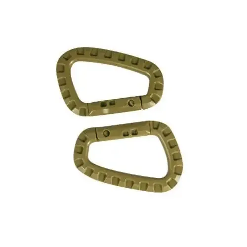 MIL-TEC ABS tactical carabiners 2 pcs COYOTE