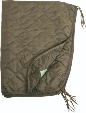 Mil-Tec Ripstop Poncho Liner - Lightweight Portable Durable Polyester Versatile Poncho Liner - Can be Used as Comforter, Blanket, Ground Mat, Sleeping Bag - Carry Bag Included - Olive Drab