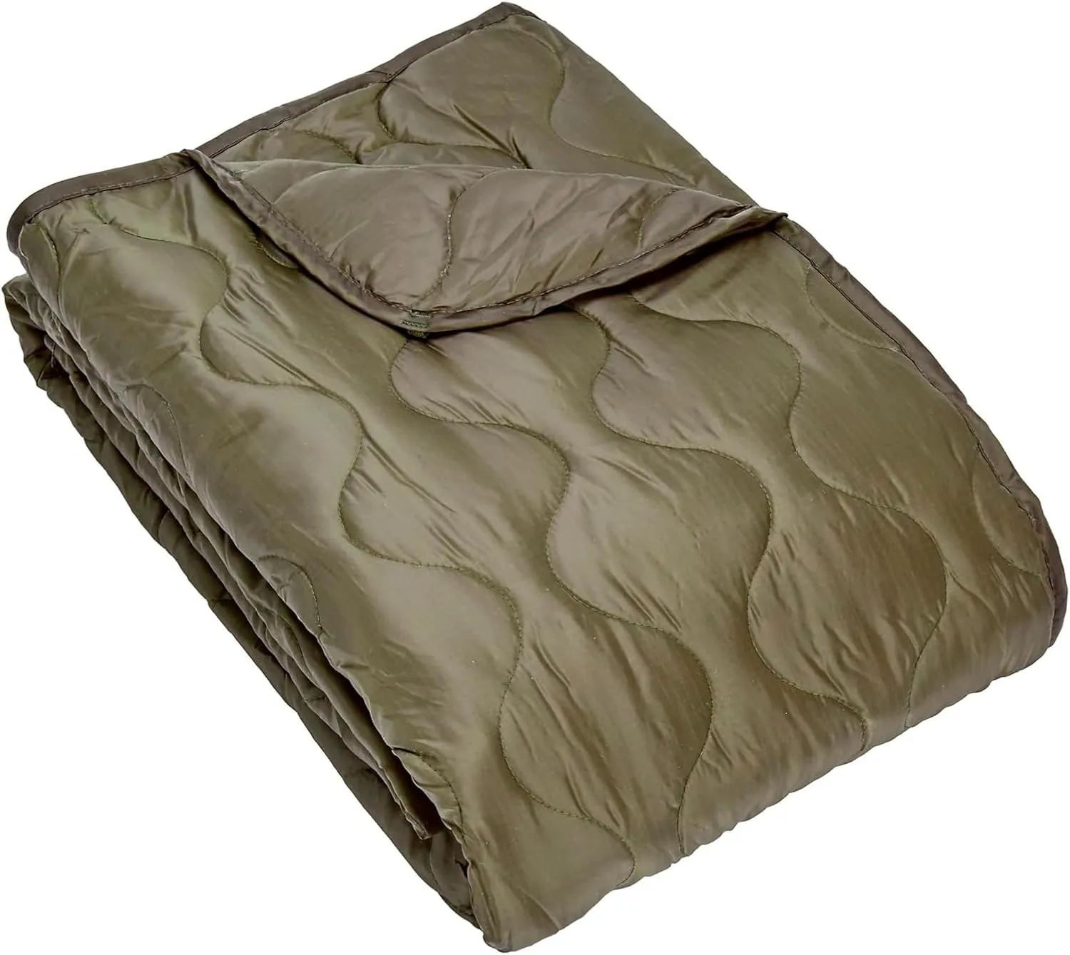 Mil-Tec Ripstop Poncho Liner - Lightweight Portable Durable Polyester Versatile Poncho Liner - Can be Used as Comforter, Blanket, Ground Mat, Sleeping Bag - Carry Bag Included - Olive Drab
