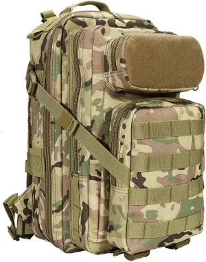 Military Tactical Backpack Military Assault Pack Outdoor 20L Molle Bag Hiking Rucksack (CP camouflage)