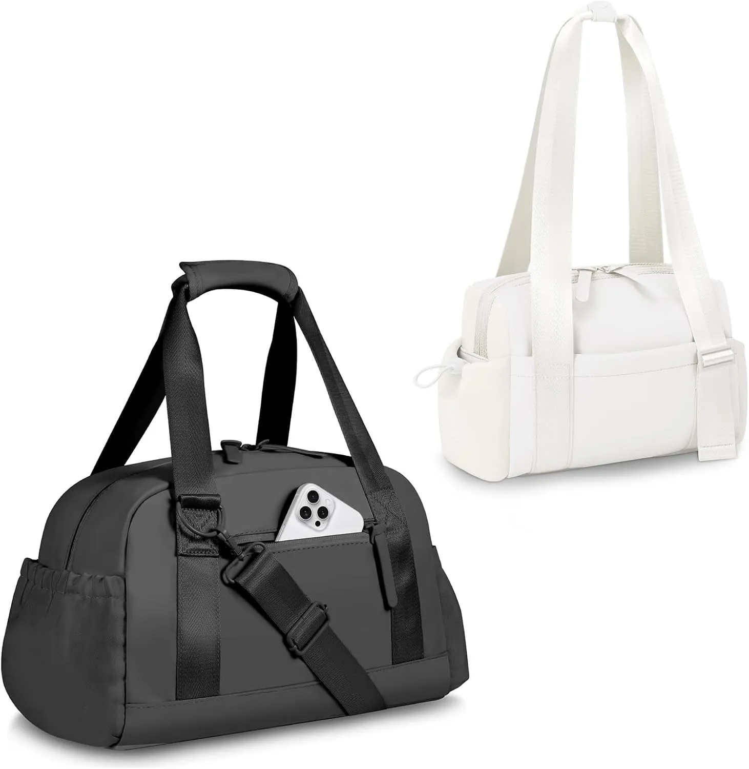 Mini Gym Bag Cream   Small Gym Bag Black