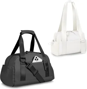 Mini Gym Bag Cream   Small Gym Bag Black