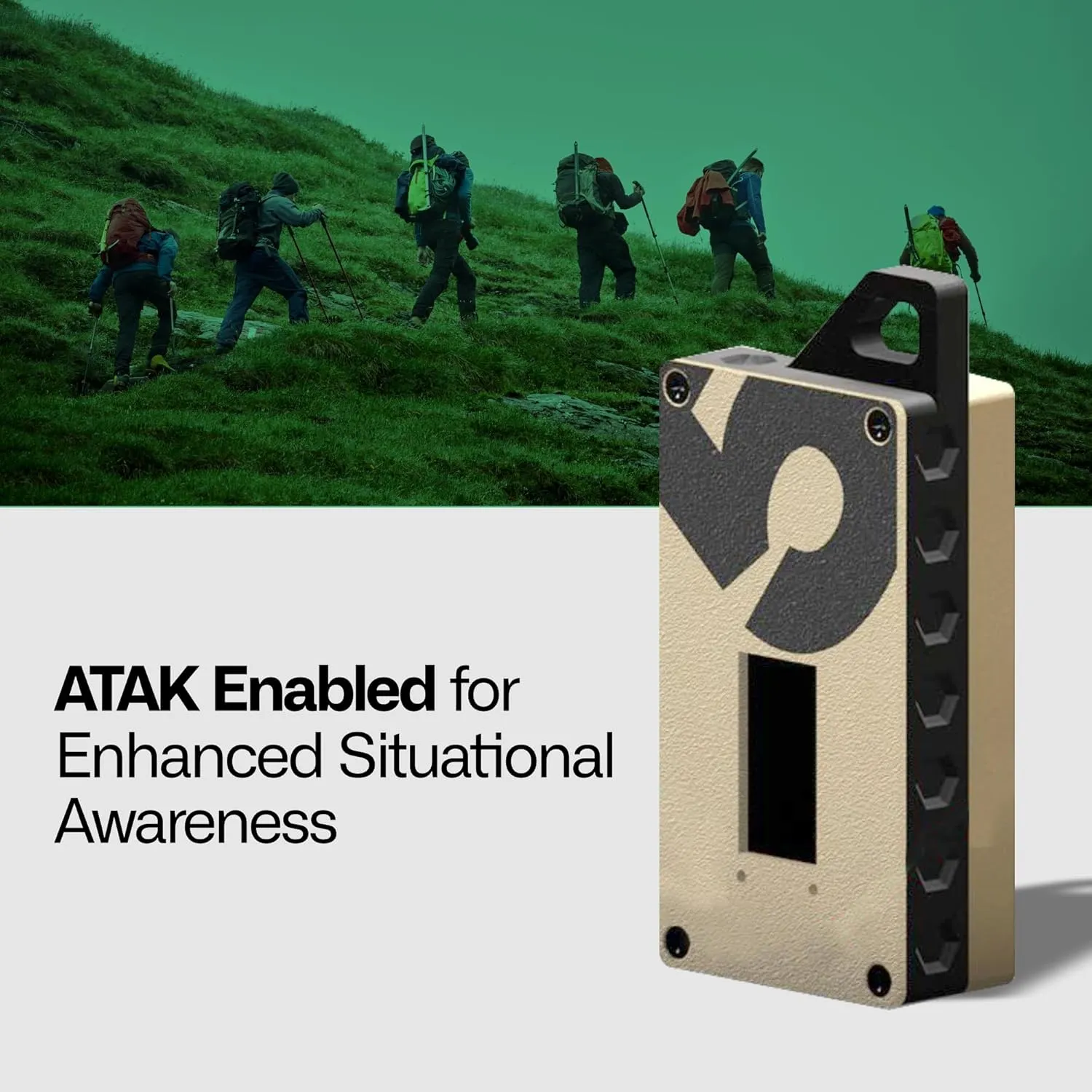 MiniTrekker LoRa Off-Grid Communicator - Compact, ATAK Enabled, 915 MHz LoRa ESP32 GPS, Mesh Connectivity, Rugged Design for Hiking, Camping, and Outdoor Adventures (Desert Sand)