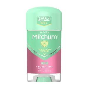 Mitchum Gel Anti-Perspirant Deodorant, Triple Odor Defense for Women, Powder Fresh, 2.25 Oz - 4 Pack