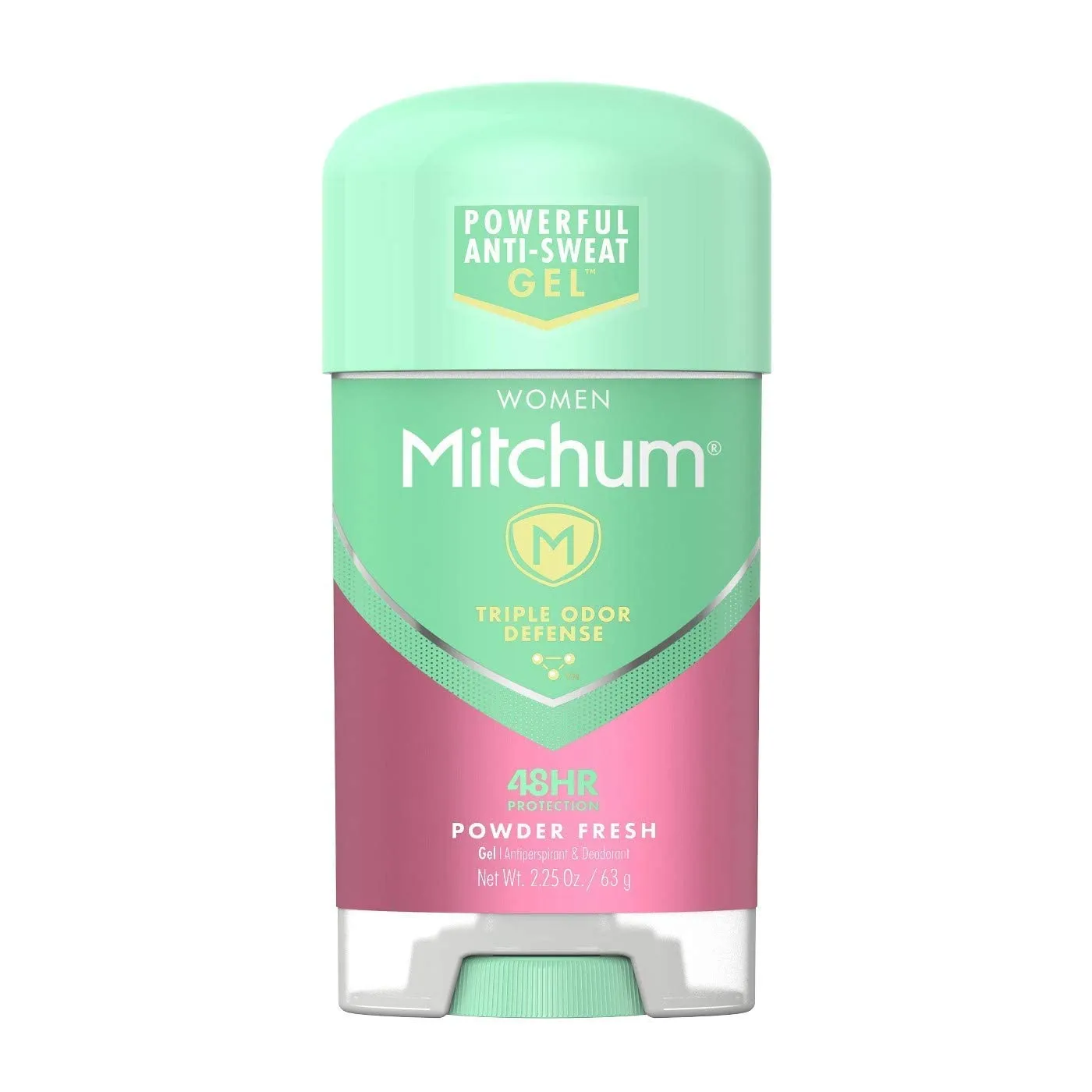Mitchum Gel Anti-Perspirant Deodorant, Triple Odor Defense for Women, Powder Fresh, 2.25 Oz - 4 Pack