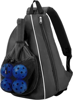 MOOCY Pickleball Bag - Holds 2 Paddles & 4 Balls in Front Pocket | Water Bottle Holder | for Men & Women | Pickleball Gear, Accessories & Equipment Storage Backpack