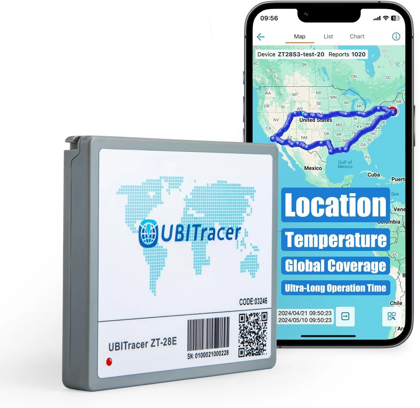 Multi-Sensor GPS (Business Edition): Location   Temperature. Up to 5-Year Battery Life. Vehicle Tracker. Monitor Trailer, Equipment, Cold Chain, Pallet. Subscription Required.