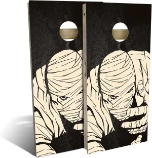 Mummy Cornhole Game Set - Choose Your Size and Accessories - Includes 2 Games, 8 Bags and More