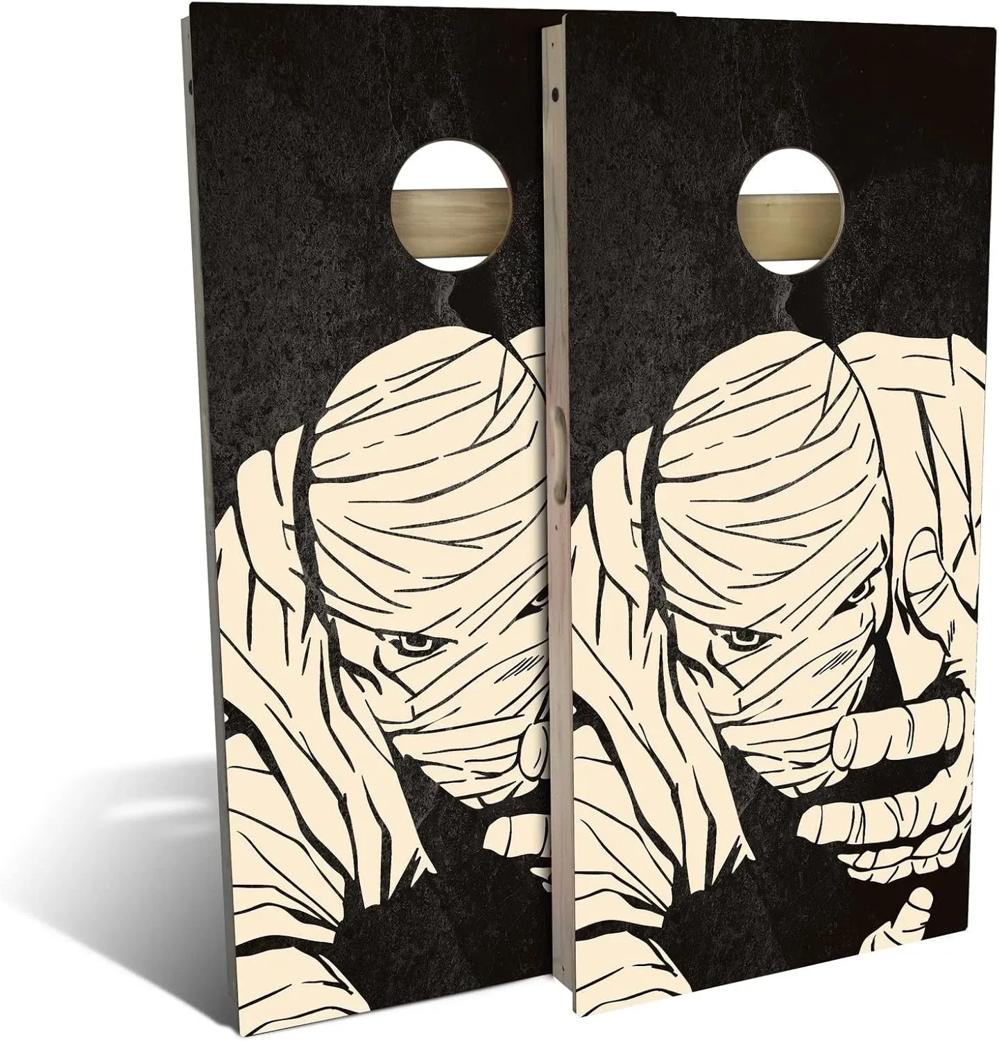 Mummy Cornhole Game Set - Choose Your Size and Accessories - Includes 2 Games, 8 Bags and More