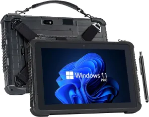 MUNBYN Rugged Tablet IRT08, 10.1 inch Windows Tablet, Windows 11 Pro, 8GB 128GB, Intel N5100,Sunlight Readable, 4G LTE GPS Heavy Duty Industrial Outdoor Work PC, BT5.1 Wi-Fi, 2Y Protection