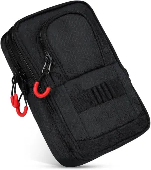 mytag Golf Ball Bag Pouch | Store 12-15 Balls, Golf Valuables Pouch Portable Outfit Organizer Bag Organizer Case Multipocket, Black