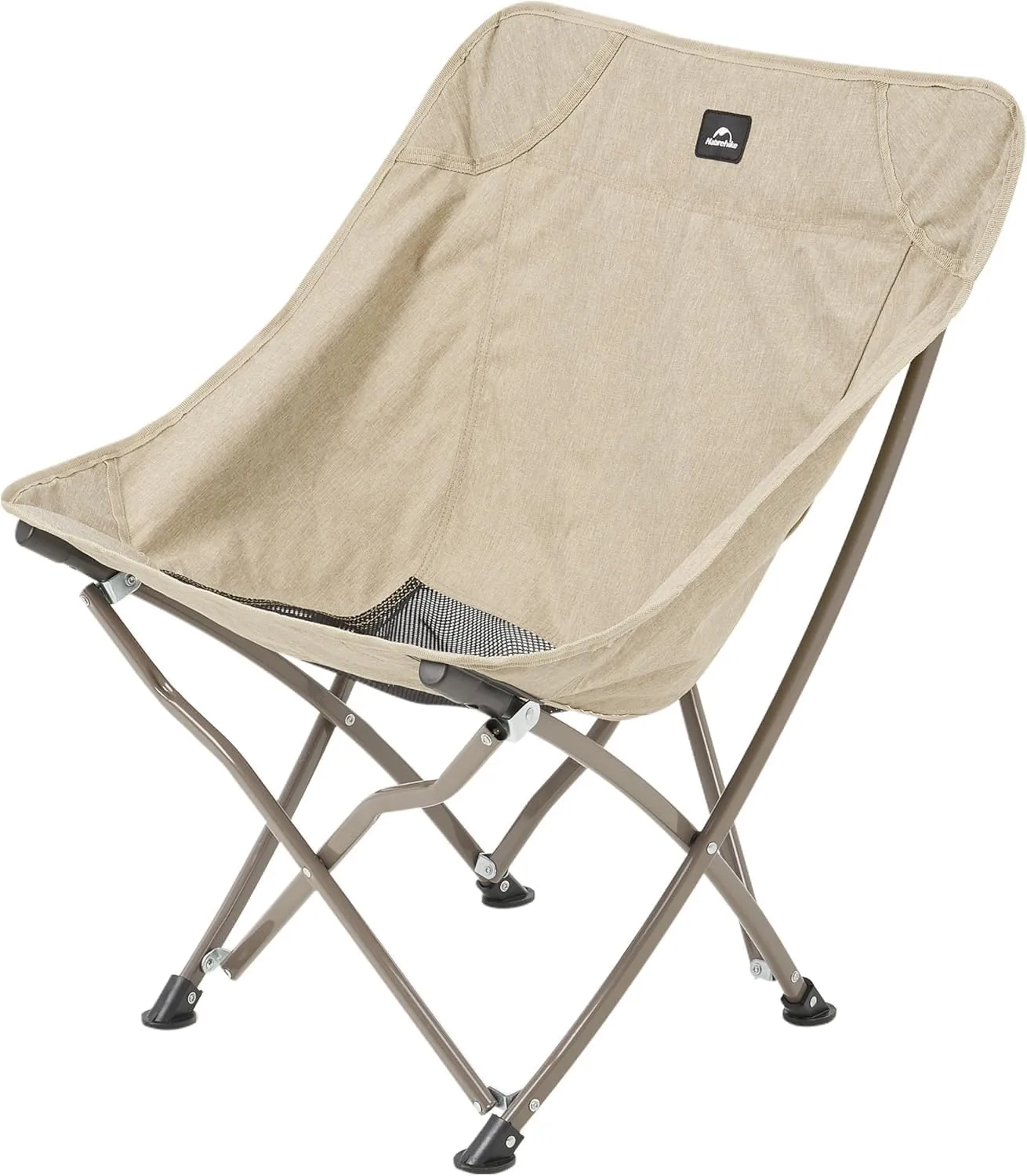 Naturehike Camping Chair Ultralight Portable, Folding Camping Backpacking Chair with Carry Bag, Compact High Back Fishing Chair for Outdoor, Camp, Beach, Hiking, Fishing, Backpack, Travel - Khaki
