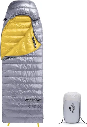 Naturehike Ultralight Down Cold Weather Sleeping Bag, 750/550FP Compact Sleeping Bag 3-4 Season for Adults & Kids, Waterproof - Backpacking, Camping, Hiking, Traveling with Compression Sack