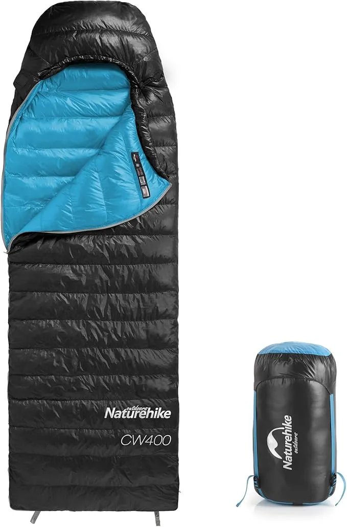 Naturehike Ultralight Down Cold Weather Sleeping Bag, 750/550FP Compact Sleeping Bag 3-4 Season for Adults & Kids, Waterproof - Backpacking, Camping, Hiking, Traveling with Compression Sack