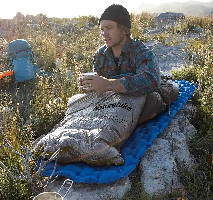Naturehike Ultralight Down Cold Weather Sleeping Bag, 750/550FP Compact Sleeping Bag 3-4 Season for Adults & Kids, Waterproof - Backpacking, Camping, Hiking, Traveling with Compression Sack