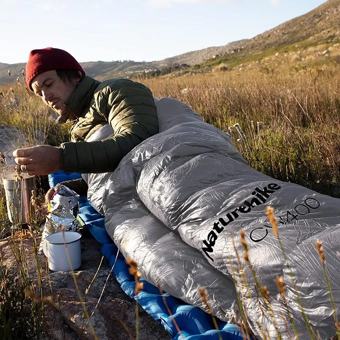Naturehike Ultralight Down Cold Weather Sleeping Bag, 750/550FP Compact Sleeping Bag 3-4 Season for Adults & Kids, Waterproof - Backpacking, Camping, Hiking, Traveling with Compression Sack