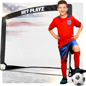 NET PLAYZ 4ftx3ft Easy Fold-Up Portable Training Soccer Goal, 36" D x 48" W x 36" H