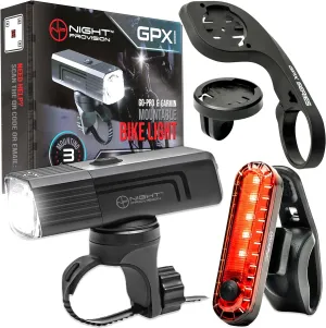 [New 2024] GPX-950 Bike Lights Compatible with Garmin/Go-Pro Mounts USB-C Rechargeable Front and Back Bicycle Light for Day or Night Riding - Quarter Turn & Twist (950 Lumens)