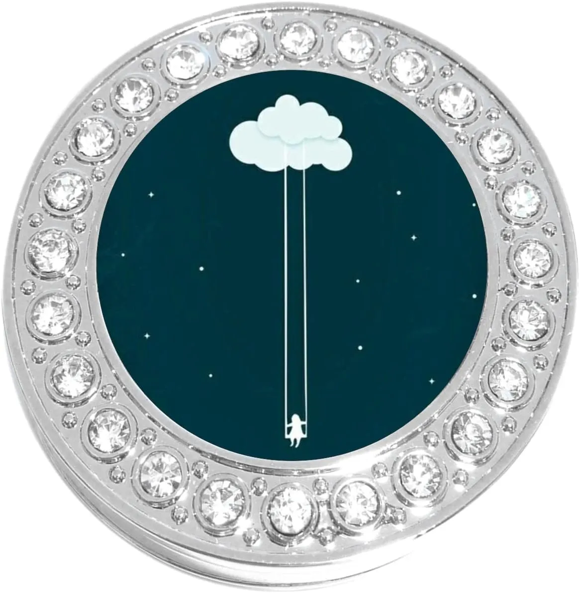 NewCharms Cloud Swing Purse Hanger with Bling - Keeps Your Bag Off The Floor and Folds to Fit in Your Handbag
