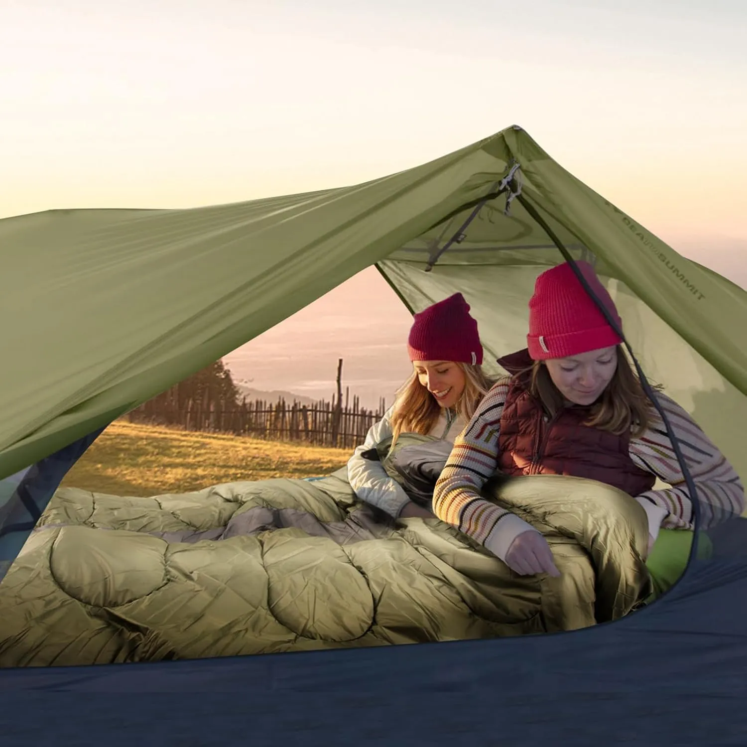 Night Cat Camping Sleeping Bag for Adults Portable Lightweight Backpacking Hiking Traveling Indoor Outdoor Temperature 5-15℃ Switch to a Quilt or Blanket