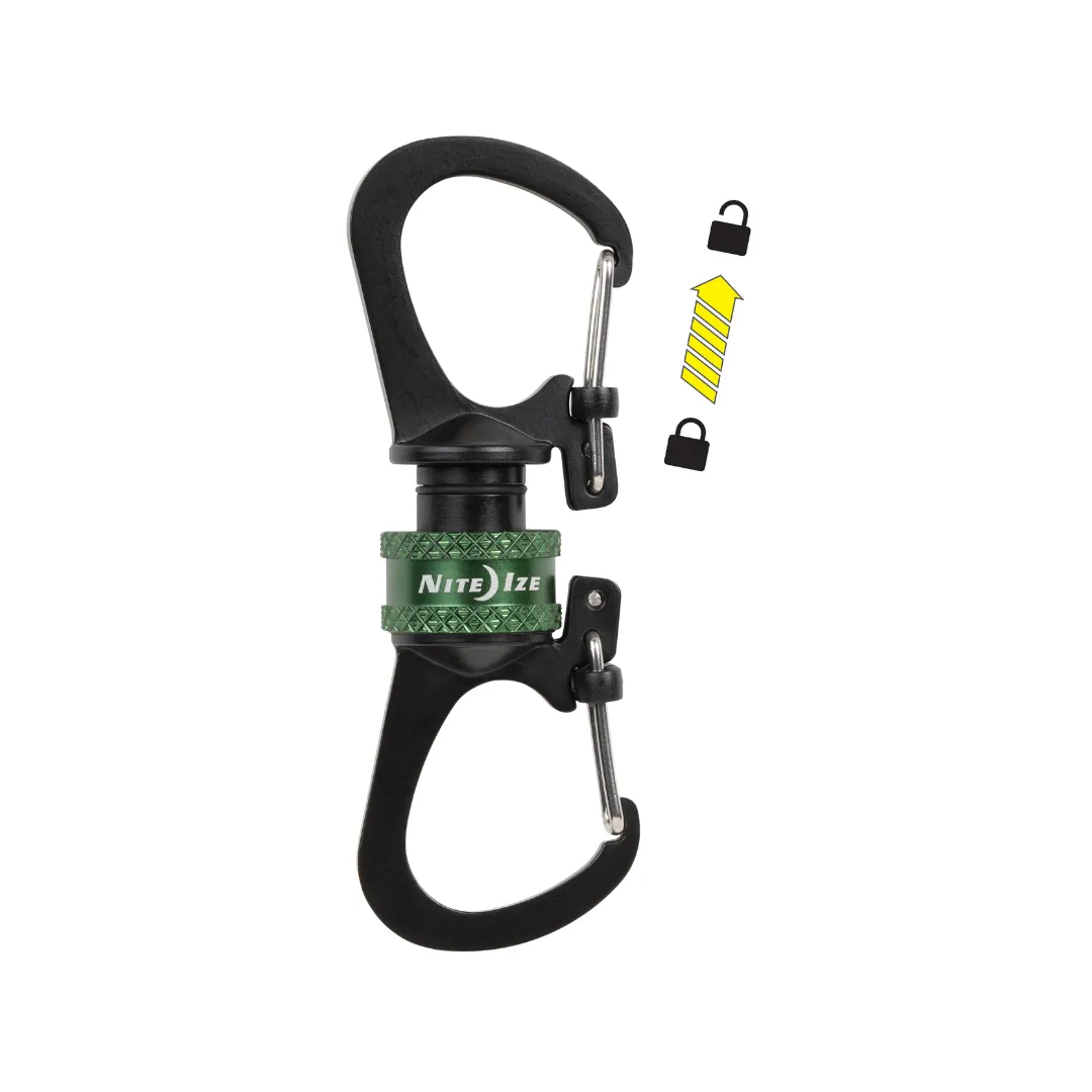 Nite Ize SlideLock 360 Magnetic Locking Dual Carabiner