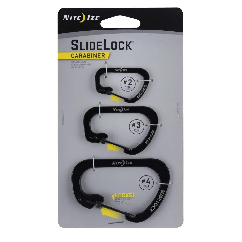 Nite Ize SlideLock Carabiner Aluminum 3-Pack