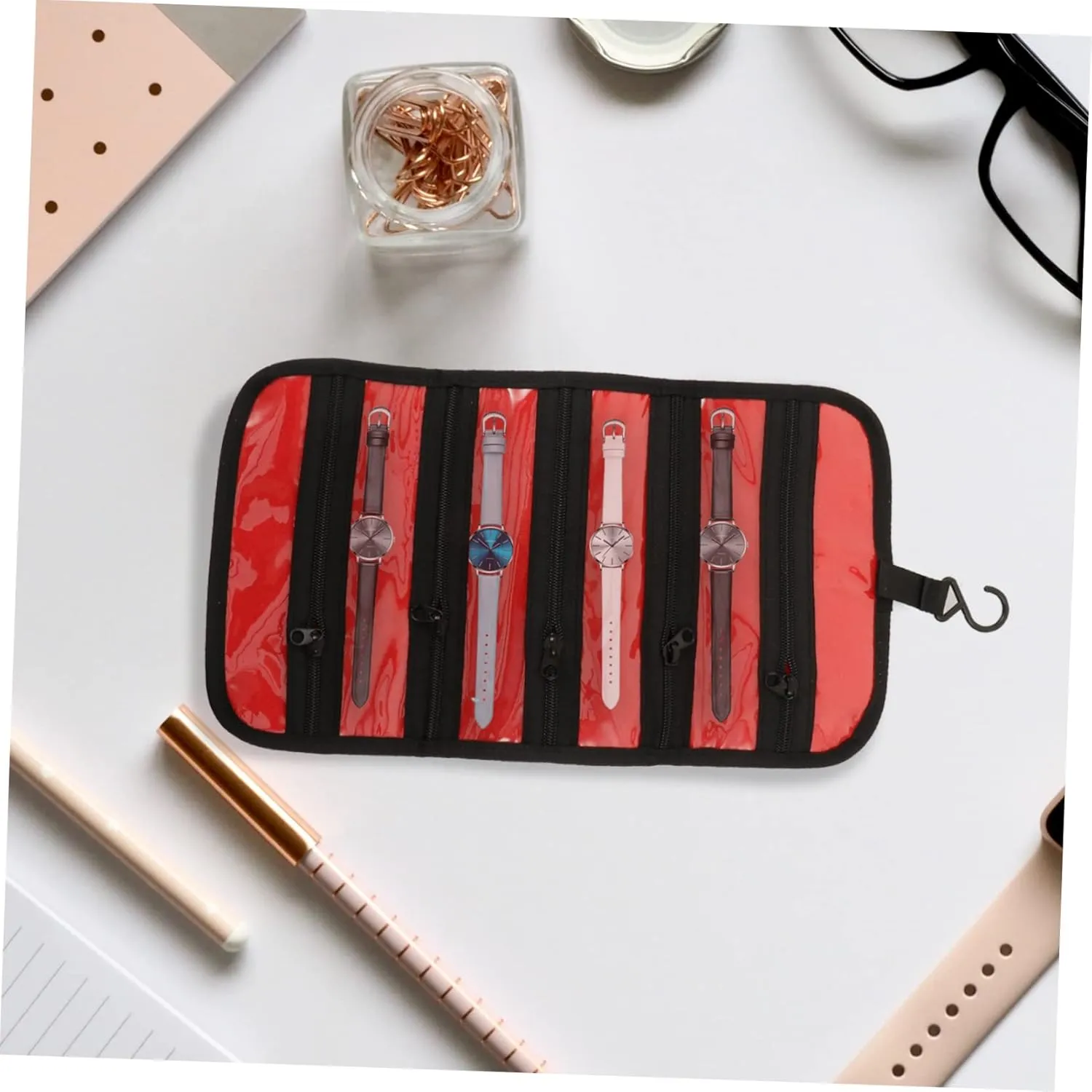NOLITOY Watchband Accessories Bag Watch Strap Storage Pouch Anti-slip Design Scratch-proof Compact Organizer
