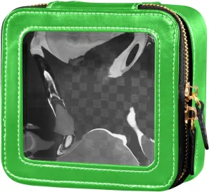ODAWA Clear Cosmetic Bags Lime Green Transparent Toiletry Bag with Zipper Car Makeup Organizer