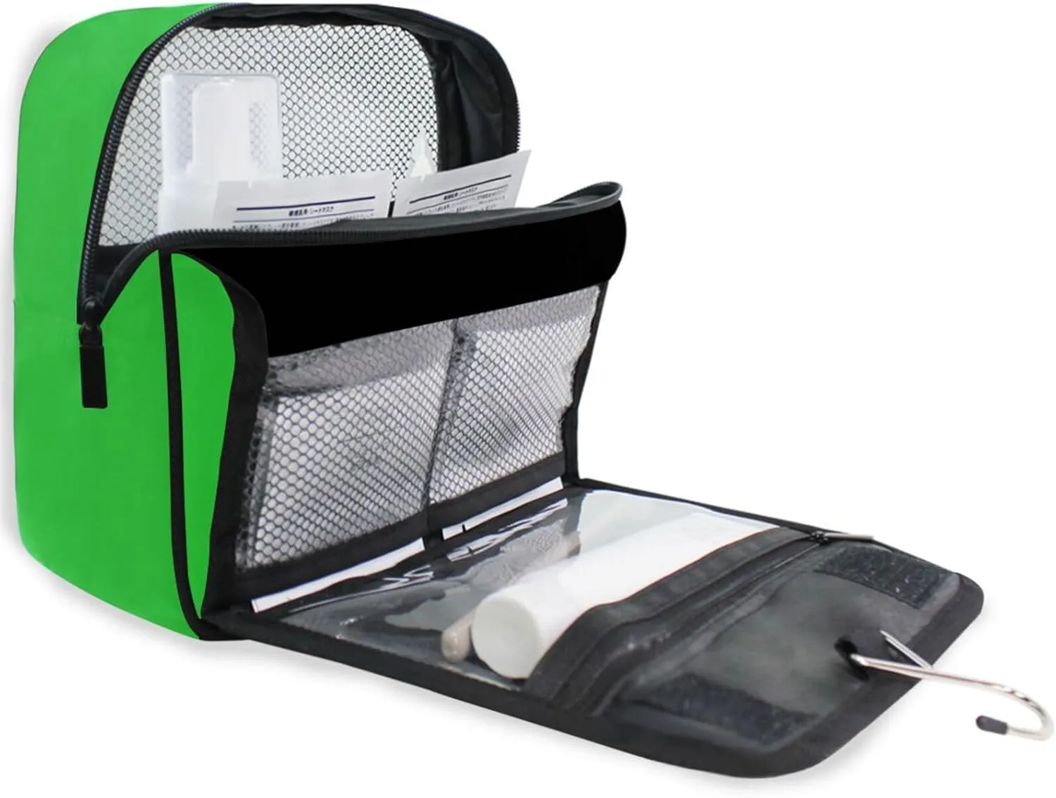 ODAWA Toiletry Bag Malachite Hanging Travel Makeup Organizer with Hook Travel Organizer for Men and Women