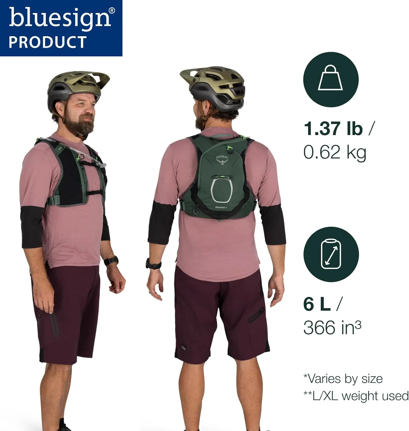 Osprey Escapist Velocity 6L Bike Vest Hydration Backpack with Hydrualics Reservoir