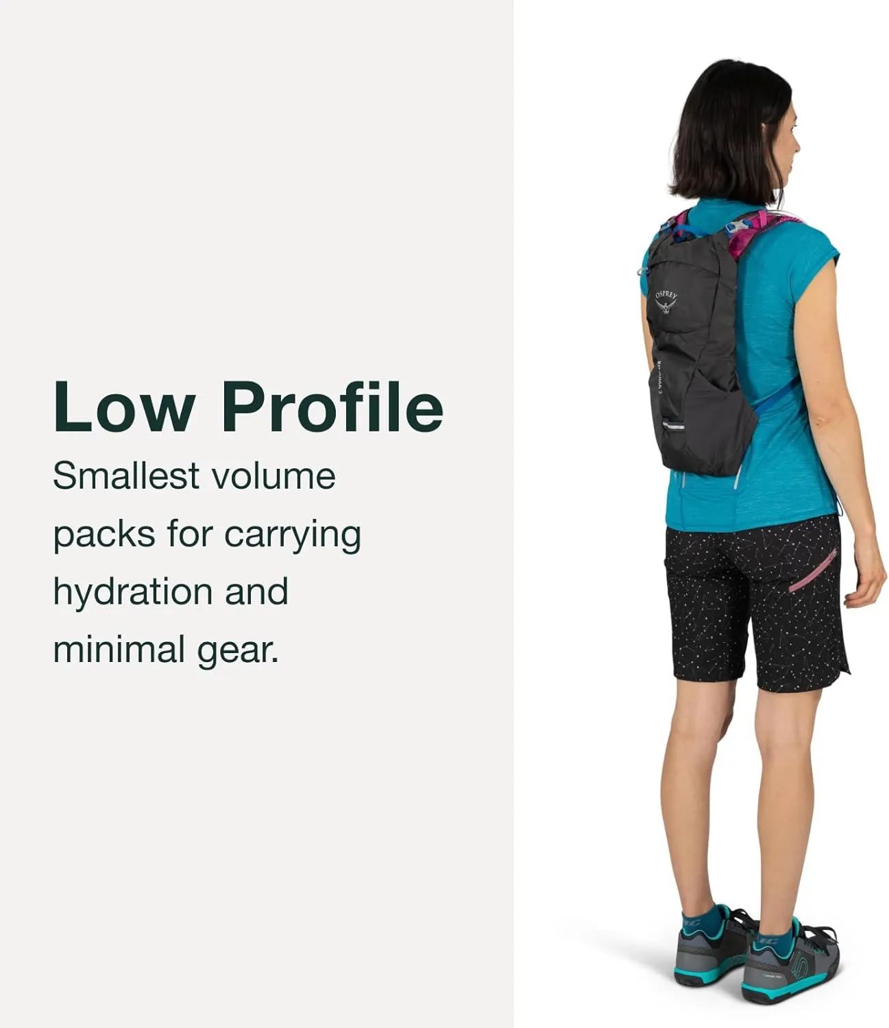 Osprey Kitsuma 3L Women's Biking Backpack with Hydraulics Reservoir, Space Travel Grey