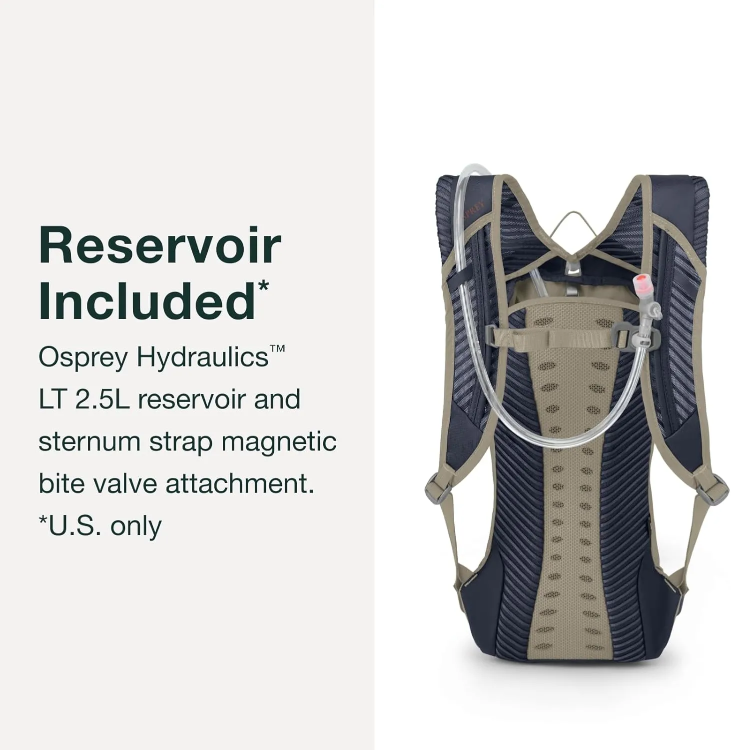 Osprey Kitsuma 3L Women's Biking Backpack with Hydraulics Reservoir, Space Travel Grey