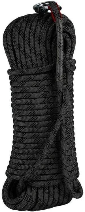 Outdoor Safety Rappelling Rop,8MM Diameter Static Escape Rope 10~200M Tree Climbing Rappelling Rope with Escape Rope Fire Rescue Parachute Rope (Color : Black, Size : 8mm x 10m)