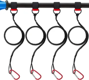 Paddle Leash Safety Rod Bungee Rod Holder Gripping Gear Leash with Innovative Gel Grip to The Paddle or Rod for Kayaking, Canoeing