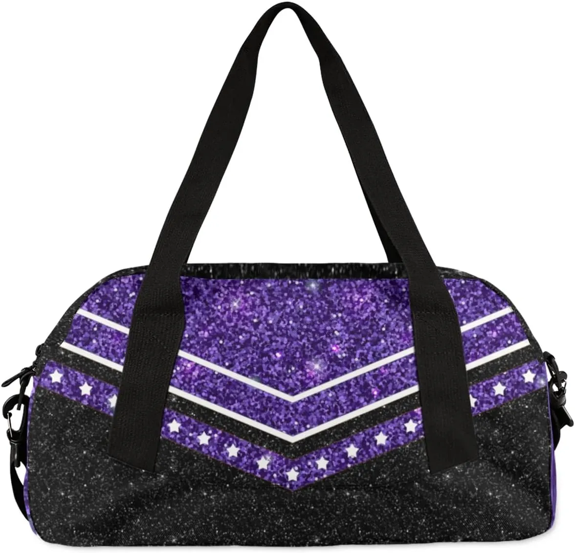 Personalized Cheer Bag for Girls, Custom Name Cheerleader Bag, SportS Gym Duffle for Women Dark Purple