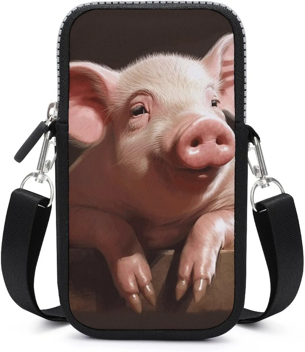 Personalized Mobile Phone Bag,Foolish Cute Pig Print Unique Mobile Phone Bag,cute Mobile Phone Bag
