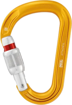 Petzl Attache Locking pear-Shaped Carabiner with Round-Stock Basket