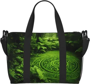 Phayah Forest Mystery Totem Travel Duffel Bag Handbag Carry-On Luggage Bag Overnight Foldable Unisex Airline Travel Personal Items Bag