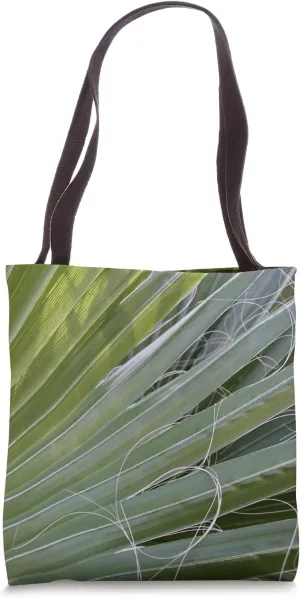 Photographic Abstract Of Fan Palm With Fibrous Threads Tote Bag