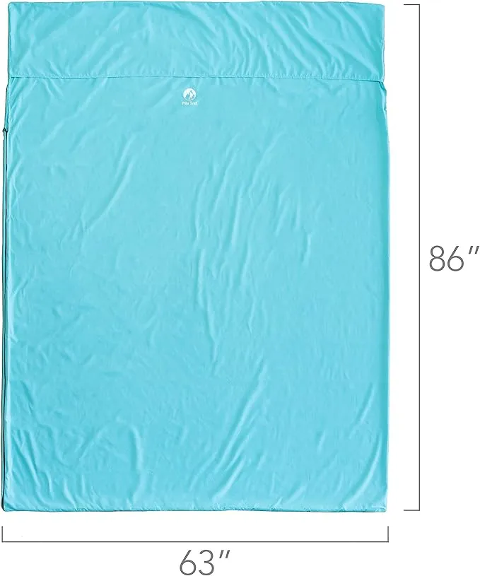 Pike Trail Sleeping Bag Liner – Travel and Camping Sheet, Lightweight and Compact Insert with Full Length Zipper and Guarantee