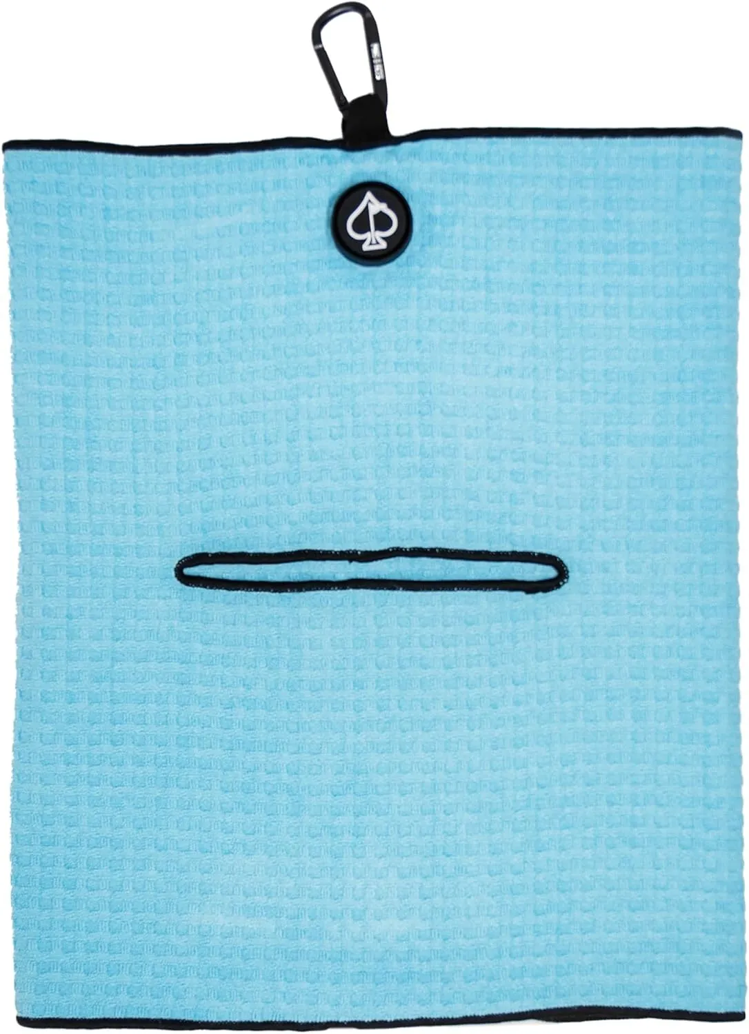 Pins & Aces Magnetic Premium Tour Towel - Lightweight and Absorbant Microfiber - Rubberized Magnet for Golf Carts or Golf Clubs - Won't Damage Clubs. 39" L x 15" W Golfing Gear (Sky Blue)