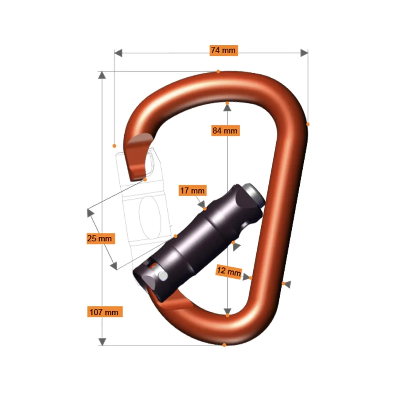 Pirate Screw-Lock Carabiner