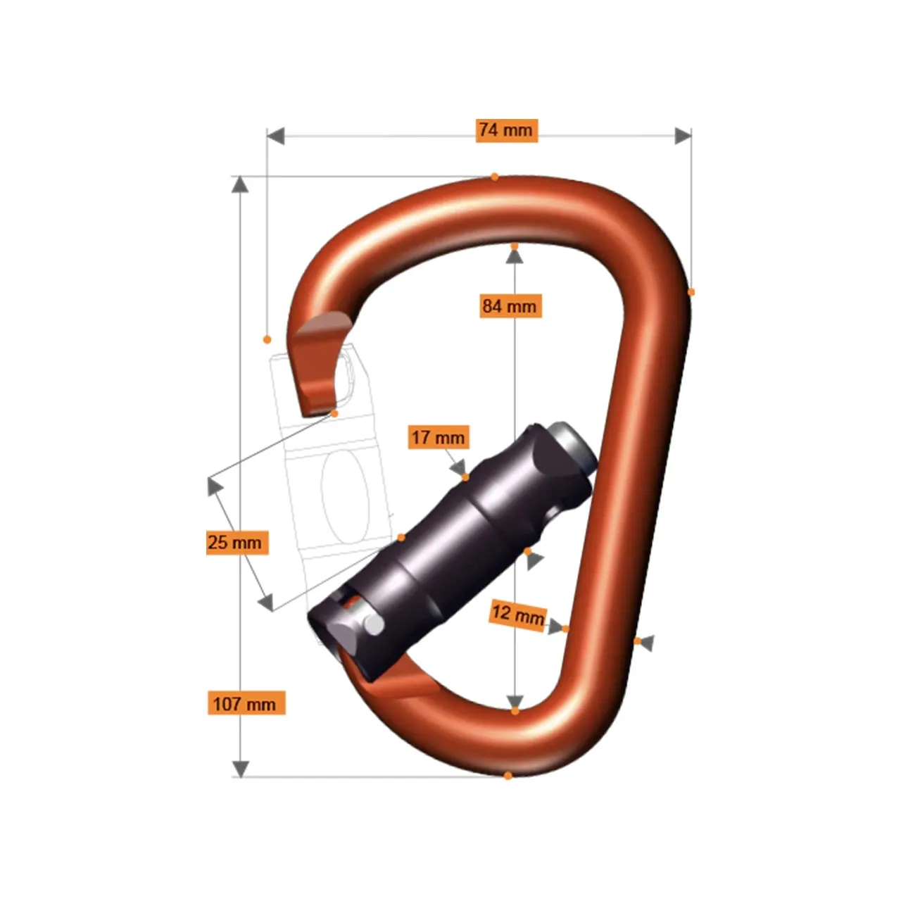 Pirate Up-Lock Carabiner