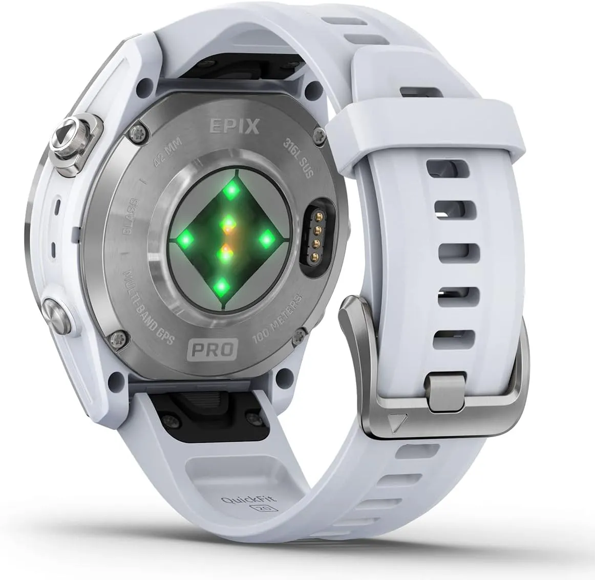 PlayBetter Garmin epix Pro (Gen 2) (Silver/Whitestone, 42mm) GPS Outdoor Watch Bundle - AMOLED Display & Built-in Flashlight - Includes Screen Protectors & Portable Charger