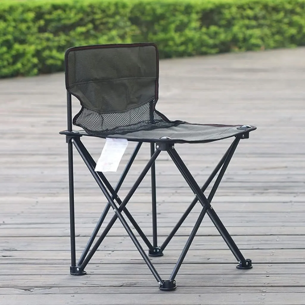 Portable Camping Chair Ultralight Backpack Chair, Folding Camping Chair, Compact Folding Chair, Camping, Hiking, Traveling, Fishing camping, beach, fishing ( Color : Green , Size : 58*36.5*36.5CM )