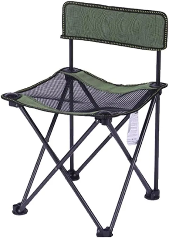 Portable Camping Chair Ultralight Backpack Chair, Folding Camping Chair, Compact Folding Chair, Camping, Hiking, Traveling, Fishing camping, beach, fishing ( Color : Green , Size : 58*36.5*36.5CM )