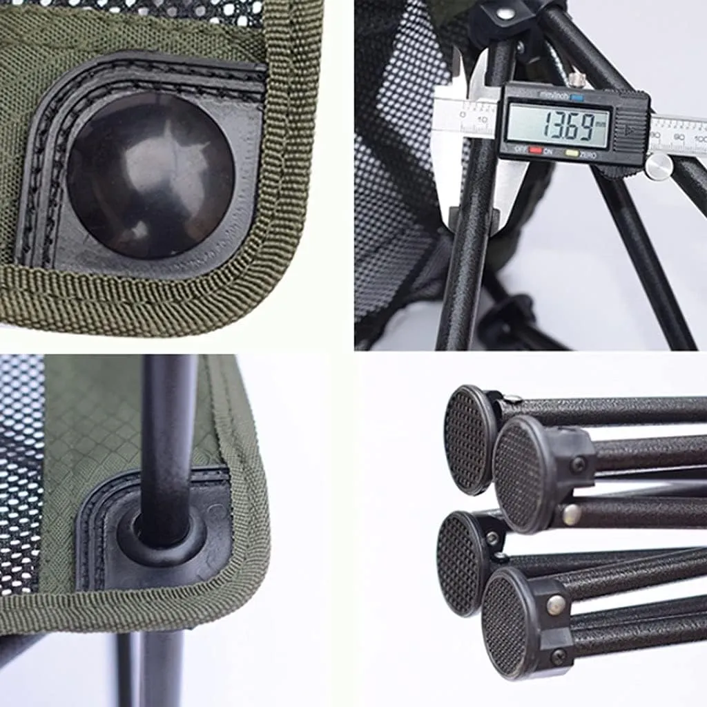 Portable Camping Chair Ultralight Backpack Chair, Folding Camping Chair, Compact Folding Chair, Camping, Hiking, Traveling, Fishing camping, beach, fishing ( Color : Green , Size : 58*36.5*36.5CM )