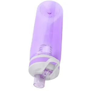 Portable Filtered Water Bottle for Camping Hiking Emergency Lightweight Water Purifier Bottle for Outdoor Adventure ABS Material (Purple)