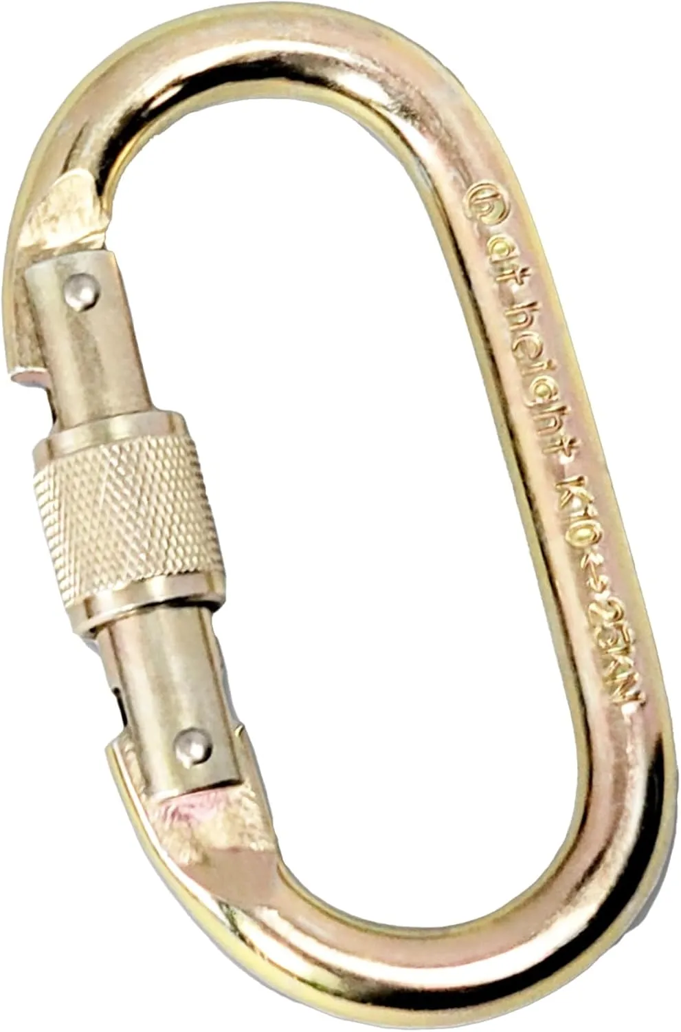 Portable Winch PCA-1276 Steel Oval Locking Carabiner - 5620 lbs Capacity Carabiner for Logging Chain, Tow Chain, Winch Accessories